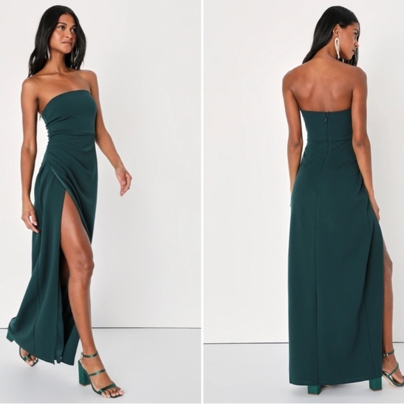 LULUS Prom Wedding Bridesmaid Romantic Strapless Sexy Elegant Maxi Dress NWOT - Picture 3 of 3